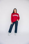 The Mallory Mockneck Alabama Gingham | Crimson