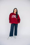 The Molly Cozy Crew State Applique Arch | Maroon