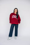 The Molly Cozy Crew State Applique Arch | Maroon