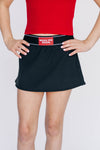 The Alli Tennis Skort Wooo Pig Sooie Woven Label | Youth Black