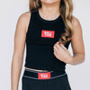 The Alli Airy Tank Roll Tide Woven Label | Youth Black