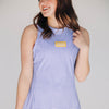 The Grace Gingham Dress Geaux Tigers Woven Label | Purple Gingham