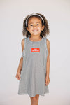 The Grace Gingham Dress Go Dawgs Woven Label | Youth Black Gingham