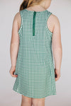 The Grace Gingham Dress Sic 'Em Bears Woven Label | Youth Green Gingham
