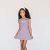 The Grace Gingham Dress Hail State Woven Label | Youth Deep Maroon Gingham