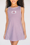 The Grace Gingham Dress Hail State Woven Label | Youth Deep Maroon Gingham