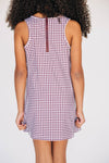 The Grace Gingham Dress Hail State Woven Label | Youth Deep Maroon Gingham