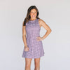The Grace Gingham Dress Hail State Woven Label | Deep Maroon Gingham