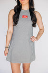 The Grace Gingham Dress Go Dawgs Woven Label | Black Gingham