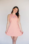 The Grace Gingham Dress Hook 'Em Horns Woven Label | Burnt Orange Gingham
