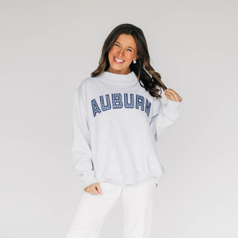 The Mallory Mockneck Auburn Gingham | Ash