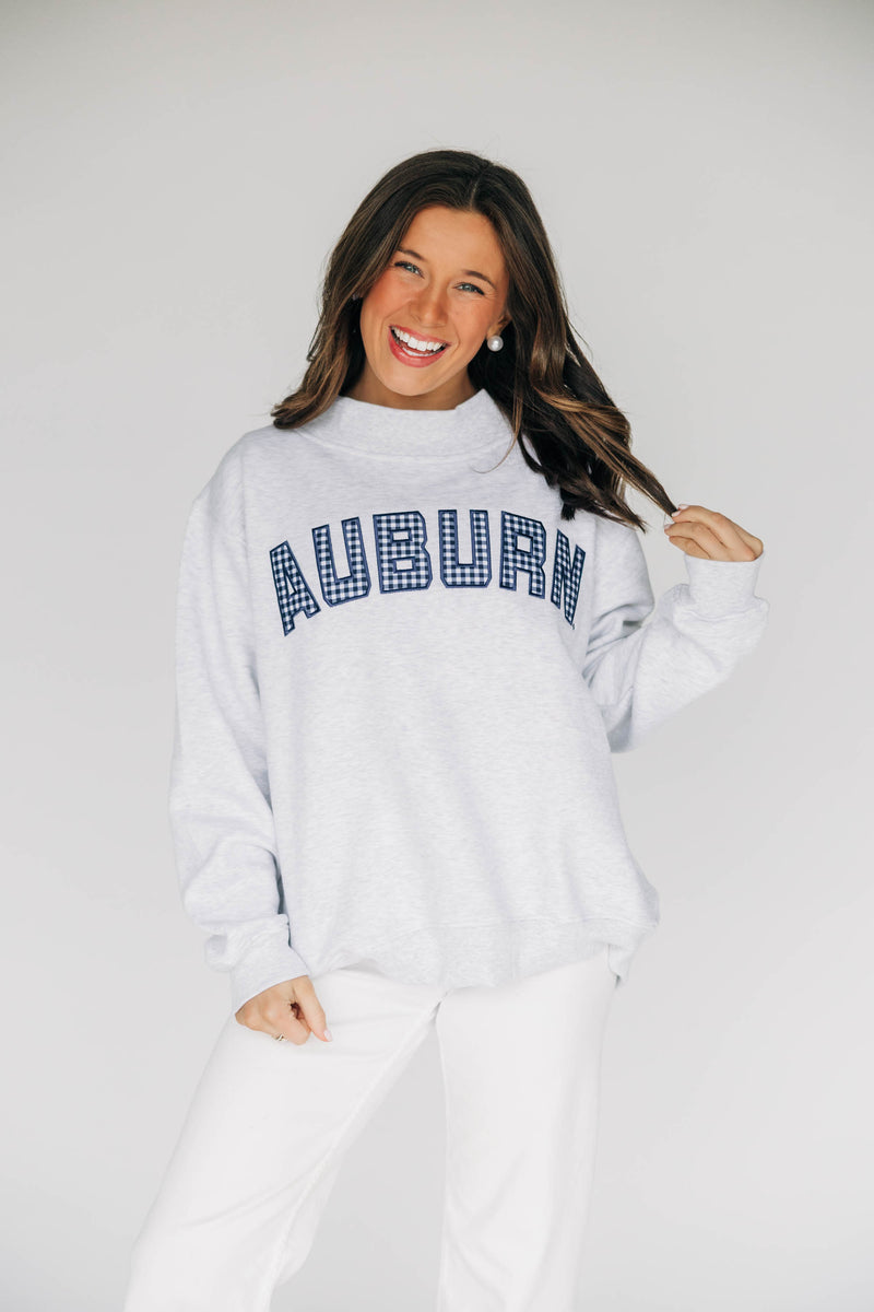 The Mallory Mockneck Auburn Gingham | Ash