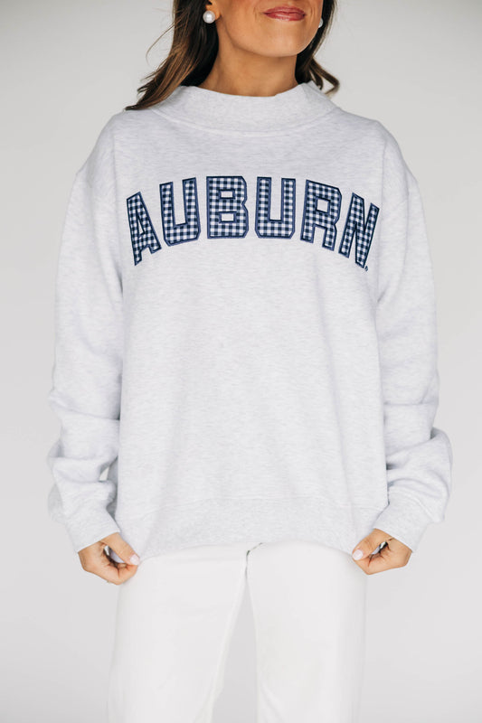 The Mallory Mockneck Auburn Gingham | Ash