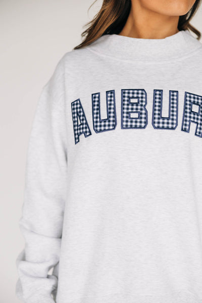 The Mallory Mockneck Auburn Gingham | Ash