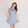The Grace Gingham Dress USA Woven Label | Navy Gingham