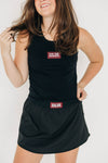 The Alli Ribbed Tank Gig 'Em Aggies Woven Label | Black
