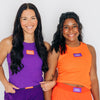 The Alli Ribbed Tank Fight Tigers Woven Label | Orange