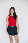 The Alli Tennis Skort Wooo Pig Sooie Woven Label | Black