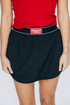 The Alli Tennis Skort Wooo Pig Sooie Woven Label | Black