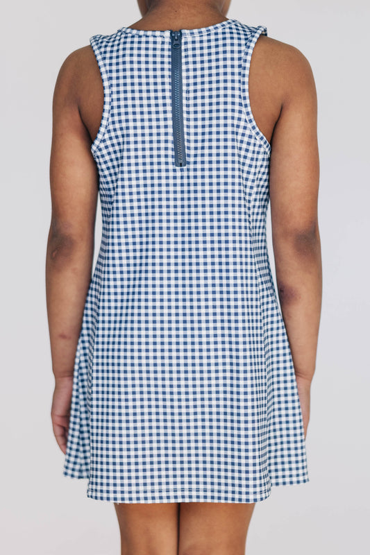 The Grace Gingham Dress Sting 'Em Woven Label | Youth Navy Gingham