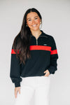 The Heather Half Zip Georgia | Black