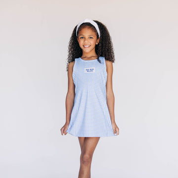 The Grace Gingham Dress Go Big Blue Woven Label | Youth Royal Gingham