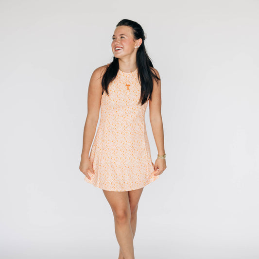 The Grace Tennessee Pattern Dress | Bright Orange