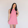 The Grace Gingham Dress Boomer Sooners Woven Label | Crimson Gingham