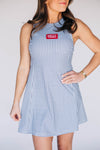 The Grace Gingham Dress Hotty Toddy Woven Label | Navy Gingham
