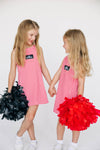 The Grace Gingham Dress Go Dawgs Woven Label | Youth Bright Red Gingham