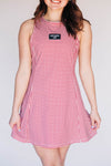 The Grace Gingham Dress Spurs Up Woven Label | Deep Red Gingham