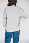 The Mallory Crewneck Spartans Applique | Heather Grey