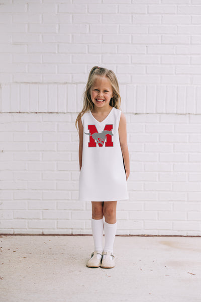 The Memorial | White V-Neck Cheer Dress
