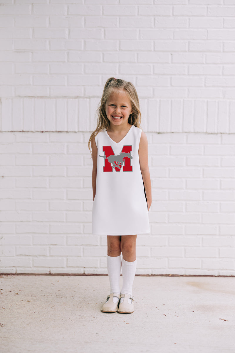 The Memorial | White V-Neck Cheer Dress