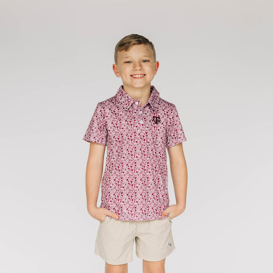 The James Polo Texas A&M | Toddler & Youth Deep Maroon