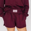 The Ava Airy Shorts Gig 'Em Aggies Woven Label | Deep Maroon