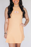 The Grace Gingham Dress Go Vols Woven Label | Bright Orange Gingham