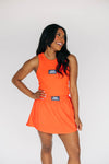 The Alli Airy Tank War Eagle Woven Label | Orange