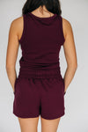 The Alli Airy Tank Gig 'Em Aggies Woven Label | Deep Maroon