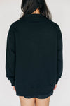 The Madi Varsity Mockneck UGA Applique | Black