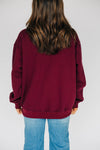 The Mallory Mockneck Mississippi State Gingham | Deep Maroon