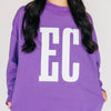 The Madi Varsity Mockneck East Carolina (ECU) Applique | Purple