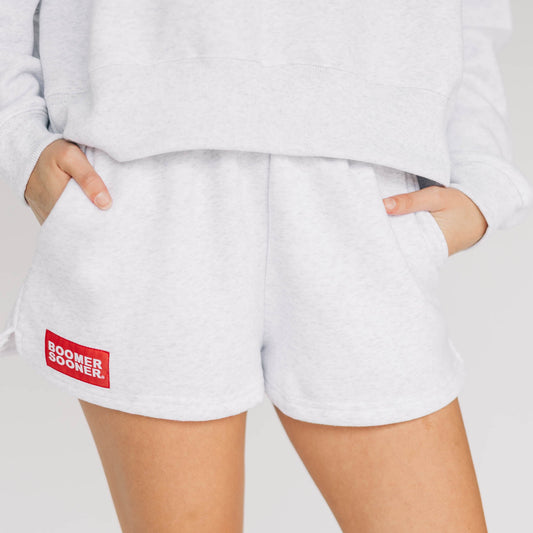The Becca Shorts Boomer Sooner Woven Label | Ash