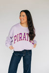 The Mallory Crewneck Pirates Applique (ECU) | Lavender