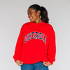 The Madi Classic Mockneck Georgia Applique | Bright Red