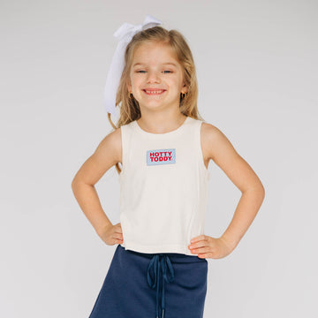 The Alli Ribbed Tank Hotty Toddy Woven Label | Youth Bone