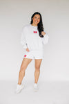 The Becca Boxy Crewneck Go Dawgs Woven Label | Ash