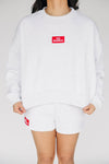 The Becca Boxy Crewneck Go Dawgs Woven Label | Youth Ash