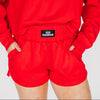 The Ava Airy Shorts Go Dawgs Woven Label | Bright Red