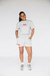 The Kristen Airy Tee Roll Tide Woven Label | Heather Grey